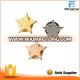 HIgh polish brass material Stamping star shape bulk cheap star lapel pin