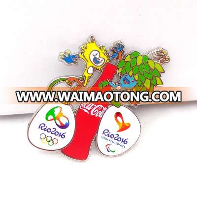 Custom promotion gift silkscreen hard enamel sports events souvenir lapel pin