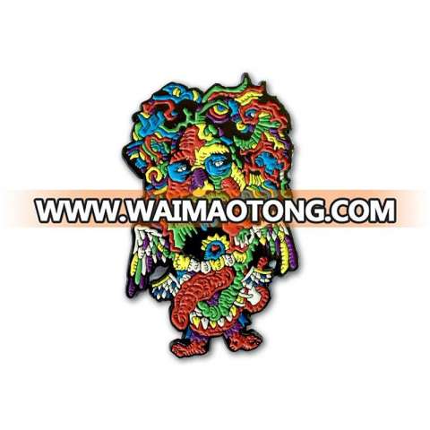 Custom man shape colorful soft enamel pin